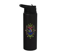 Moon Phases Tribal Geometric Stainless Steel Insulated Water Bottle