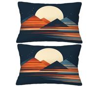 Moon Pillowcase Pyramid Pillow Cases 2 Pack Cushion Covers 50 x 70 Oblong Throw Pillow Covers With Lnvisible Zipper, 2025 New Spring Velvet Cushions forSofa Couch Bedroom Bed Living Home Decor O-779Y