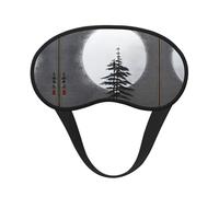 Moon Pine Tree Printed Eye mask, for Sleeping, Light-Blocking, Soft and Comfortable, Elastic Band