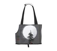 Moon Pine Tree Printed Portable Foldable pet Shoulder Bag, Suitable for Carrying Small Pets