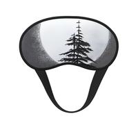 Moon Pine Tree Sleep Mask for Side Sleepers: Blackout Eye Masks for Sleeping - Soft Breathable Soft Eye Shade Cover for Travel - Adjustable Night Blindfold for Men Women Gifts