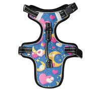 Moon Pixel Art Valentine's Day Reflective Dog Walking Gear for Dingo Walking Cute Cat Harnesses Chaleco para perro Medium
