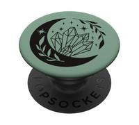 Moon Plants and Crystals Magic Witch Cute Mint Green PopSockets Adhesive PopGrip