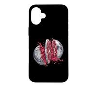 Moon Pomegranate Slice Fresh Juice Splash - Space Art Case for iPhone 16 Plus