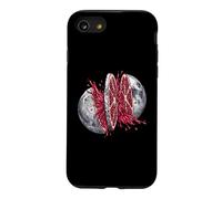 Moon Pomegranate Slice Fresh Juice Splash - Space Art Case for iPhone SE (2020) / 7/8