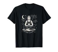 Moon Priestess Cosmic Meditation Art T-Shirt