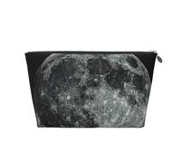 Moon Printed Travel Cosmetic Bags with Silver Zipper Makeup Organizer Cosmetic Case Toiletry Bag for Women Mom Girls