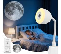 Moon Projector, Planetarium Galaxy Projector for Bedroom Ceiling with Remote Control and Touch Control, Moon Projection Night Light with 3 Light Modes & 360-degree Adjustment for Kids, Gifts, Room
