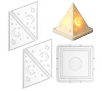 Moon Pyramid Silicone Mold, Moon and Stars Pyramid Candle Holder Mold, Hollow Pyramids Resin Silicone Molds for Aromatherapy, Candles, Candlestick, Home Decor, Wedding Centerpiece and DIY Craft