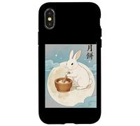 Moon Rabbit Mochi Maker Celestial Mid-Autumn Festival Art Case for iPhone X/XS