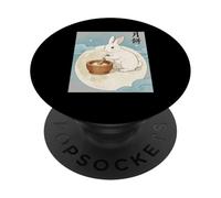 Moon Rabbit Mochi Maker Celestial Mid-Autumn Festival Art PopSockets Adhesive PopGrip
