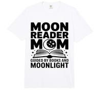 Moon Reader Book Mom Guided By Books and Moonlight Comfort Colors Adult Heavyweight T-Shirt