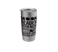 Moon Reader Book Mom Guided By Books and Moonlight Stainless Steel Insulated Tumbler