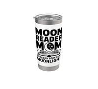 Moon Reader Book Mom Guided By Books and Moonlight Stainless Steel Insulated Tumbler
