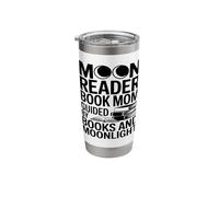 Moon Reader Book Mom Guided By Books and Moonlight Stainless Steel Insulated Tumbler