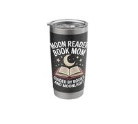 Moon Reader Book Mom Guided By Books and Moonlight Stainless Steel Insulated Tumbler