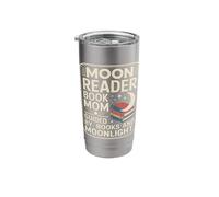 Moon Reader Book Mom Guided By Books and Moonlight Stainless Steel Insulated Tumbler