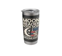 Moon Reader Book Mom Guided By Books and Moonlight Stainless Steel Insulated Tumbler