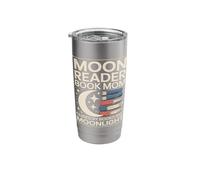 Moon Reader Book Mom Guided By Books and Moonlight Stainless Steel Insulated Tumbler