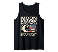 Moon Reader Book Mom Guided By Books and Moonlight Tank Top