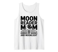 Moon Reader Book Mom Guided By Books and Moonlight Tank Top