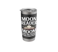Moon Reader Book Mom Lost Between Stars and Pages Stainless Steel Insulated Tumbler