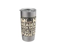 Moon Reader Book Mom Lost Between Stars and Pages Stainless Steel Insulated Tumbler