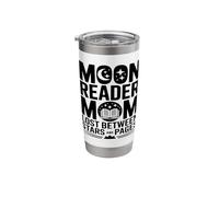 Moon Reader Book Mom Lost Between Stars and Pages Stainless Steel Insulated Tumbler