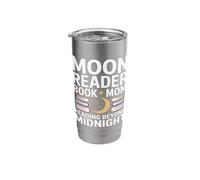 Moon Reader Book Mom Reading Beyond Midnight Stainless Steel Insulated Tumbler