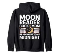Moon Reader Book Mom Reading Beyond Midnight Zip Hoodie