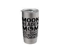 Moon Reader Book Mom Soft Nights Strong Stories Stainless Steel Insulated Tumbler