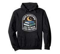 Moon Reader Mom Lost Between Stars And Pages Pullover Hoodie
