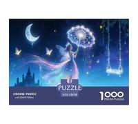 Moon Realm Fairy Umbrella Jigsaw Puzzles for Adults Kids Interesting Puzzles 1000 Piece Educational Games Home Decoration Gifts 52x38cm/1000pcs