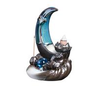 Moon Reflux Incense Burner - Ceramic Cascade Burner Ceramic Elegant Stop Moon Flow Reverse | Incense CASFALLAGE FONTAIRES CONTROLLER | Cone Holder