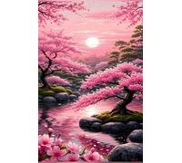 Moon River Flower Jigsaw Puzzles for Adults 100 Pieces Educational Toys Challenging Game 100 Piece Puzzles for Adults for The Whole for Women Gifts for Men