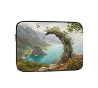 Moon Rock by The Sea Patterned Laptop Sleeve 17 Inch Shockproof for Slim Protective Notebook Computer Bag Briefcase