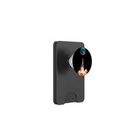 Moon Rocket Launch Retro Space Explorer PopSockets PopWallet for MagSafe