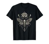 Moon Rose Moth - Occult Witchcraft Magic Gothic T-Shirt