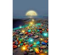 Moon Seaside Shine Color Stone 5D DIY Full Round Drill (A6047)