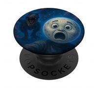 Moon Selfie T-Rex Dinosaur Chase Funny Humor PopSockets Adhesive PopGrip