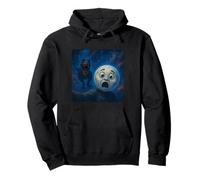Moon Selfie T-Rex Dinosaur Chase Funny Humor Pullover Hoodie