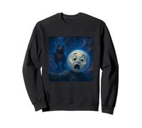 Moon Selfie T-Rex Dinosaur Chase Funny Humor Sweatshirt