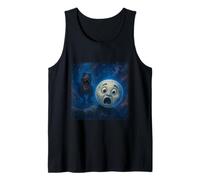 Moon Selfie T-Rex Dinosaur Chase Funny Humor Tank Top
