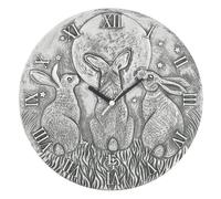 Moon Shadows Wall Clock Lisa Parker Silver One Size