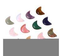 Moon Shape | 12 Pieces Natural and Polished Gem for Meditation, Moon Shape Gem - For Feminine Protection Energy Balance Christmas Decoration and Meditation