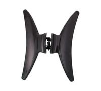 Moon Shape Woman Jaw Clip 2pcs Black Plastic Simple | Shower Use, Home Styling, Lightweight Pair, Decorative Hold for Lady Hair