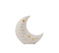 Moon Shaped Night Light "Love you to the Moon" Bambino by Juliana White One Size