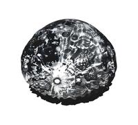 Moon Shower Cap for Women Men, Elastic and Reusable, Stylish Large Waterproof Shower Bonnet, Washable Hair Bath Caps, Double Layers Bathing Hat for Long Hair, Braids