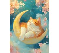 Moon Sky Jigsaw Puzzles for Adults 1500 Pieces, Adult jigsaw Puzzle 1500 pieces Cat, Challenging Brainteaser with Alphabet Backing, Eco-friendly Dust-Free, Home Wall Decor Gift