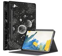Moon Space Case for Samsung Galaxy Tab S9 Plus/ S9 FE Plus 5G 12.4 inch Tablet 2023, Multiple Viewing Angles Case with S Pen Holder Auto Sleep/Wake for Galaxy Tab S9+